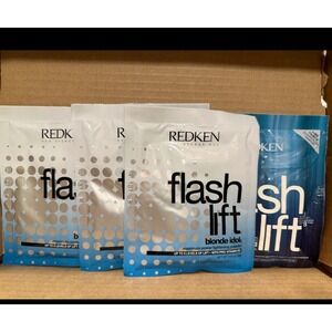 Redken Flash Lift Blonde Idol Lightening Powder 4 Packets hair color bleach
